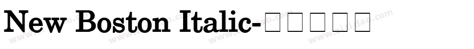 New Boston Italic字体转换